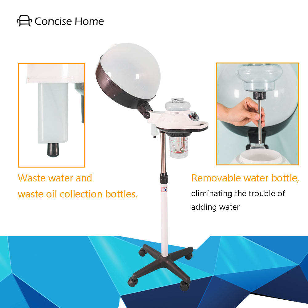 hair steamer with floor standing and wheels