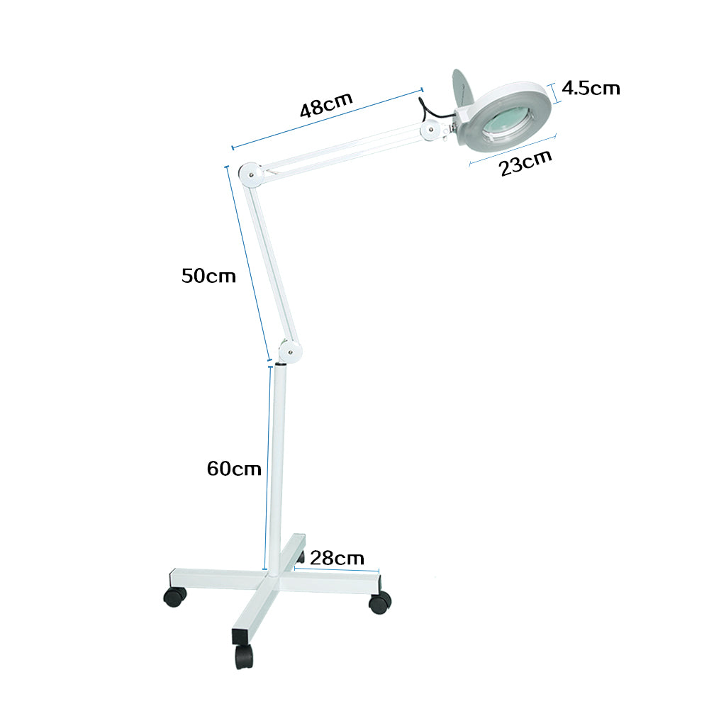 floor standing magnifying lamp