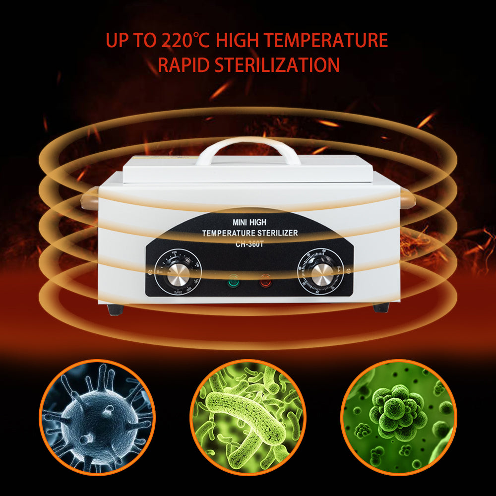 Sanqiao 300W High Temperature Metal Tool Cleaning Box with Timer Dry Heat Sterilizer with Handle