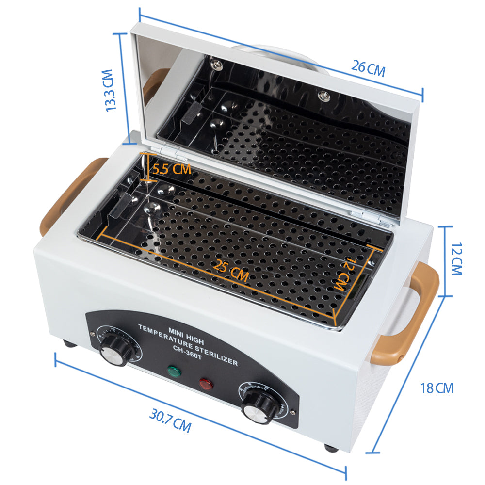 Sanqiao 300W High Temperature Metal Tool Cleaning Box with Timer Dry Heat Sterilizer with Handle