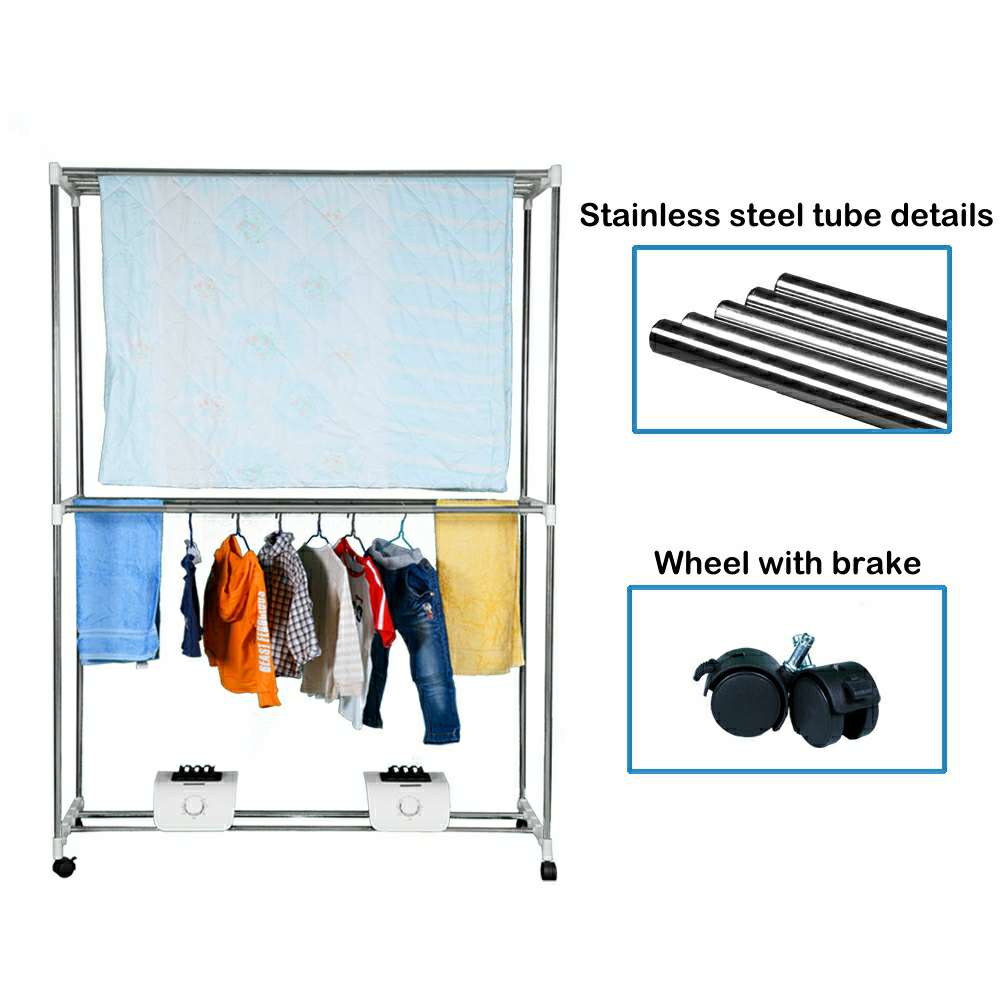 Concise Home 30kg Capacity 2000W Two Hosts Large Electric Clothes Dryer For Hotel